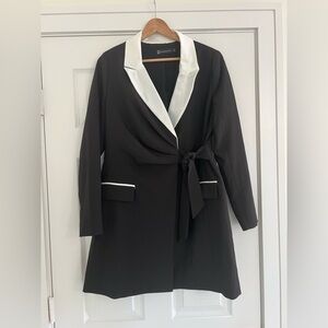 New York & Company Black and White Coat